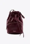 La Rose Leather Satchel Bag In Bordeaux