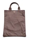 La Rose Leather Shopping Bag Dark Brown