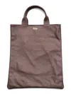 La Rose Leather Shopping Bag Dark Brown