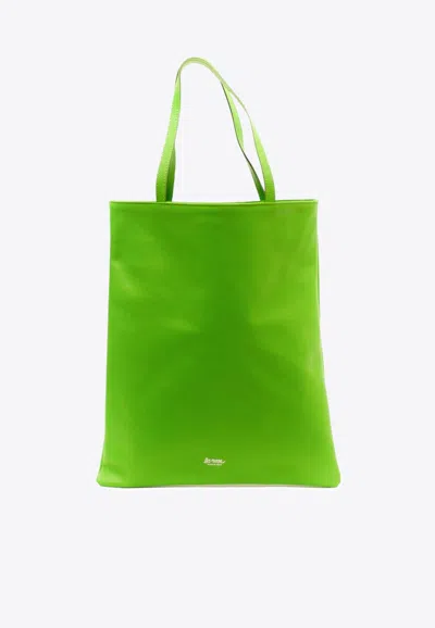 La Rose Leather Tote Bag In Green