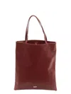 LA ROSE LEATHER TOTE BAG IVORY