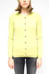 La Rose Light Green Cashmere Cardigan In Light Green