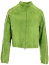 La Rose Wildlederjacke Mit Reissverschluss In Green