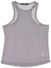 La Rose Light Jersey Cotton Cropped Tank Top In Grey
