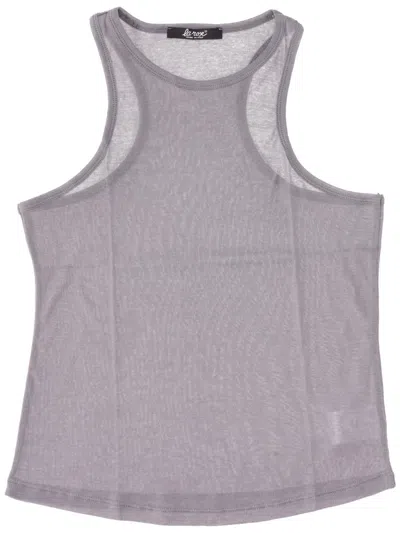 La Rose Light Jersey Cotton Cropped Tank Top In Grey