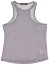 La Rose Light Jersey Cotton Cropped Tank Top In Grey