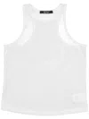 La Rose Light Jersey Cotton Cropped Tank Top In White