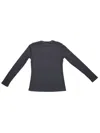 La Rose Long Sleeve Ribbed T-shirt In Black