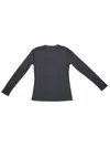La Rose Long Sleeve Ribbed T-shirt In Black