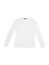 La Rose Long Sleeve Jersey T-shirt In White