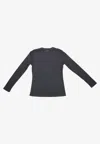 La Rose Long-sleeved Jersey T-shirt In Black