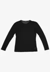 La Rose Long-sleeved Jersey T-shirt In Black