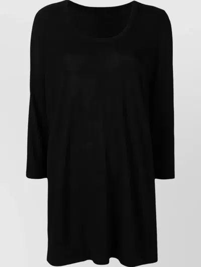La Rose Merino Wool Fine-knit Longline Sweater In Multi