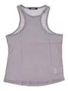 La Rose Light Jersey Cotton Cropped Tank Top In Gray