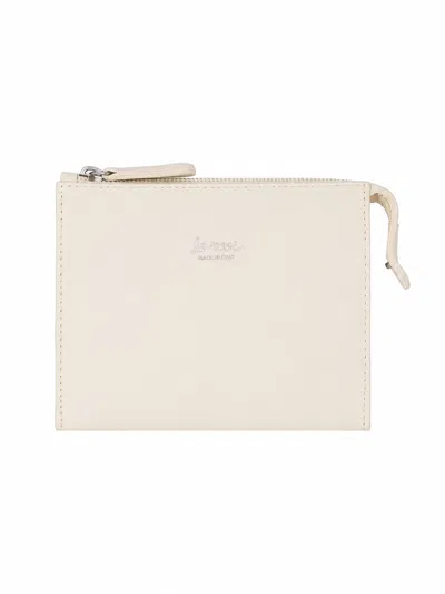 La Rose Minimal Leather Make Up Bag In Neutral