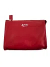 La Rose Minimal Leather Make-up Bag In Red