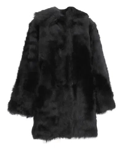 La Rose Montone Pelo Lungo In Black
