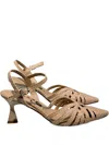 La Rose Moritz Leather Sandals In Neutral