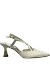 La Rose Moritz Pointed-toe Woven Pumps In Neutral