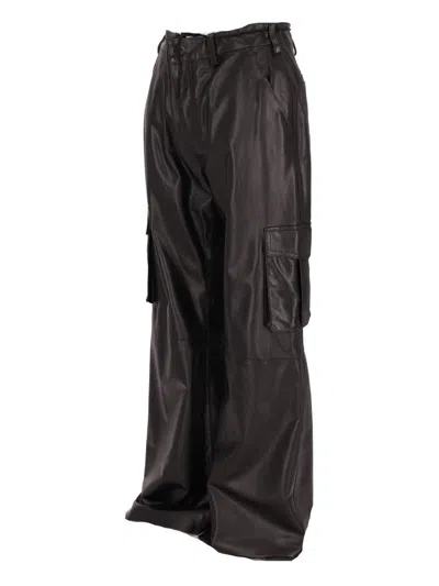 LA ROSE LA ROSE NAPPA LEATHER CARGO TROUSERS