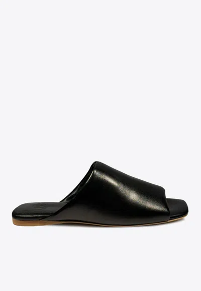 LA ROSE NAPPA LEATHER SLIDES