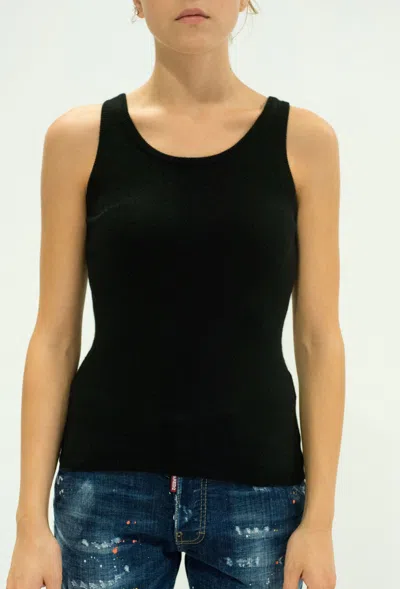 La Rose Canotta Cash Nera In Black