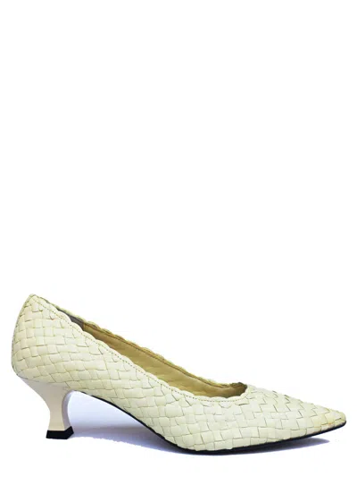 La Rose Off White Slip On Pumps