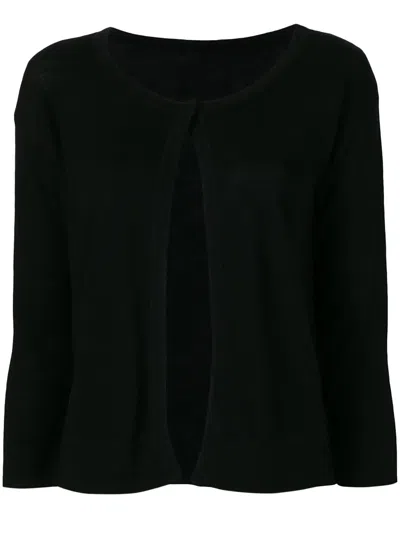 La Rose One Button Cardigan In Black