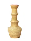 La Rose Raffia And Leather Vase In Beige