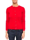 La Rose Essential Cashmere Cardigan In Red