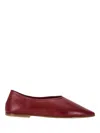 La Rose Red Solid Babu Ballet Flats In Red