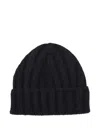La Rose Ribbed Beanie In Black