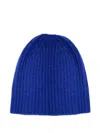 La Rose Ribbed-knit Beanie In Blue