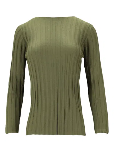 LA ROSE RIBBED LONG-SLEEVE TOP