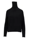La Rose Roll-neck Sweater In Black