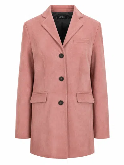 La Rose Cappotto Camoscio Rosa In Pink