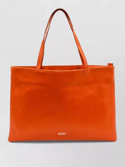 La Rose Rose Motif Tote Bag Double Handles In Orange
