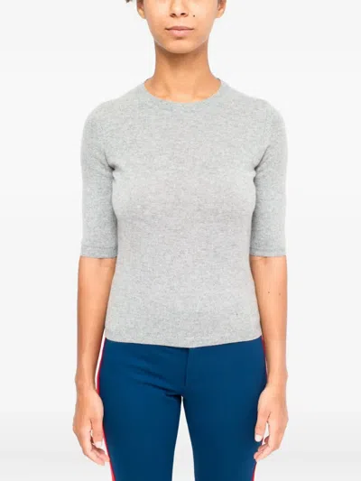 LA ROSE ROUND-NECK SHORT-SLEEVE SWEATER