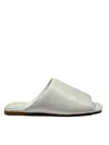 La Rose Pink Slip On Slides In White