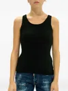 La Rose Tanktop Mit Rundem Ausschnitt In Black