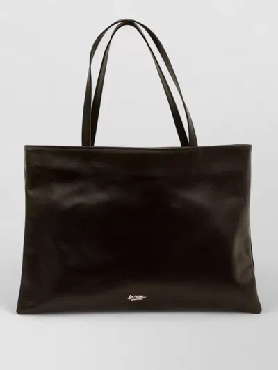 La Rose Signature Tote Bag Double Handles In Black
