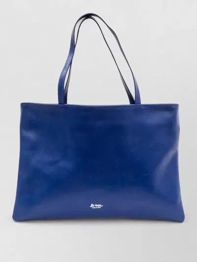 La Rose Signature Tote Bag Double Handles Rectangular Shape In Blue
