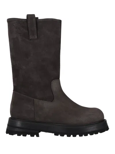 La Rose Stivale Camoscio 100% Made In Italy In Brown