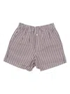 La Rose Cotton Buttoned Shorts In Multi