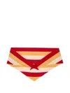 La Rose Striped Triangular Scarf In Multi