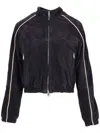 La Rose Blue Suede Bomber In Blue