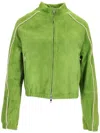 La Rose Wildlederjacke Mit Reissverschluss In Green