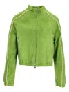 La Rose Wildlederjacke Mit Reissverschluss In Green