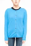 La Rose Cardigan Lightblue In Multicolor