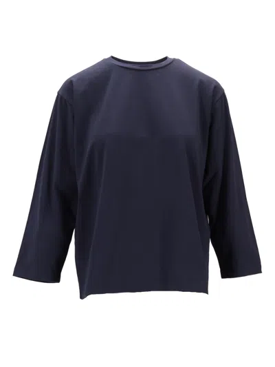 La Rose T Shirt Donna Manica Lunga In Blue